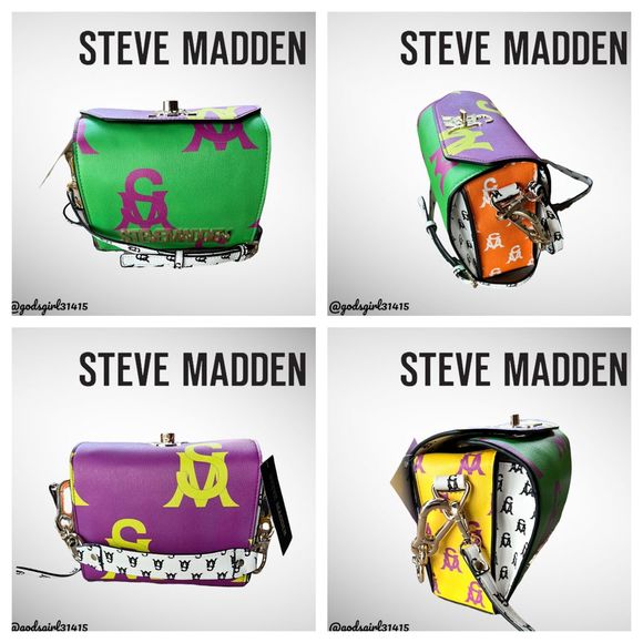 NWT 🦄 Steve Madden BKinder Green Multi Crossbody Bag Purse (BSpeedy Mini) - Picture 8 of 12